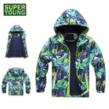 Toddler Boys Winter Coats Keep Warm Windbreaker Softshell Kids Fleece Waterproof Jackets Children Outdoor Hiking Camping Clothes