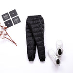 Spring Autumn Outdoors Camping Trekking Play Students Children Frivolous Pants Girl Baby Clothes Keep Warm Trousers 90% Down