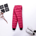 Spring Autumn Outdoors Camping Trekking Play Students Children Frivolous Pants Girl Baby Clothes Keep Warm Trousers 90% Down