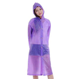 Adult children men and women hooded raincoat EVA matte thick rain clothes waterproof rain transparent outdoor camping set