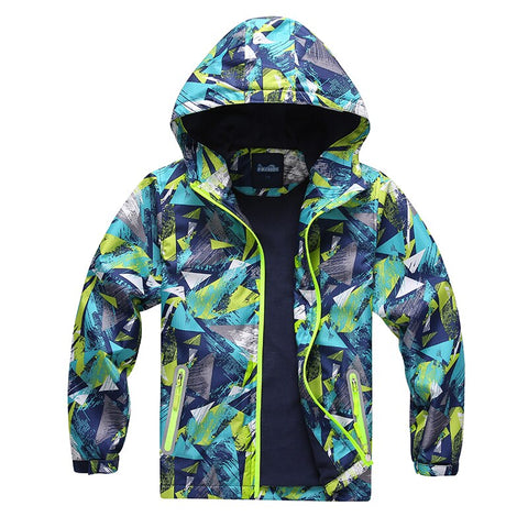 Fleece Waterproof Jackets Children Outdoor Hiking Camping Clothes Toddler Boys Coats kids Windbreaker