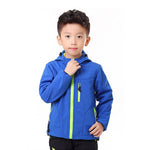 Children Spring&Autumn Softshell jacket girls and boys Windbreaker Fleece clothes Kids Outdoor Waterproof Coat With Hooded