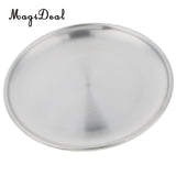Stainless Steel Round Plate Dish Camping Picnic Food Salad Container Home Kitchenware Outdoors