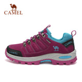 CAMEL Women Hiking Shoes Suede Leather Upper Professional Anti-Slip Durable Breathable Soft Outdoor Climbing Trekking Shoes