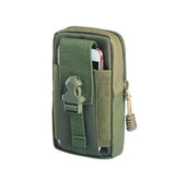 Queshark Mini Outdoor Camping Bags Waterproof  800D Nylon Military Tactical Molle Pouch Waist Bag For 5.5 inch Mobile Phone