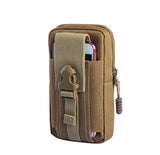 Queshark Mini Outdoor Camping Bags Waterproof  800D Nylon Military Tactical Molle Pouch Waist Bag For 5.5 inch Mobile Phone