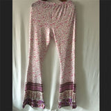Trousers 2019 Women Floral Printed Boho Flare Pants High Elastic Waist Retro Soft Stretch Ethnic Style Bell Bottom Hippie Pants
